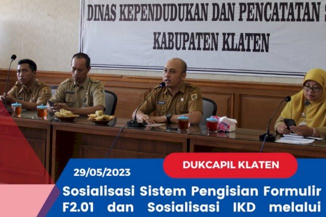 Sosialisasi Sistem Pengisian Formulir F2.01 dan Sosialisasi IKD melalui ZOOM Meeting.