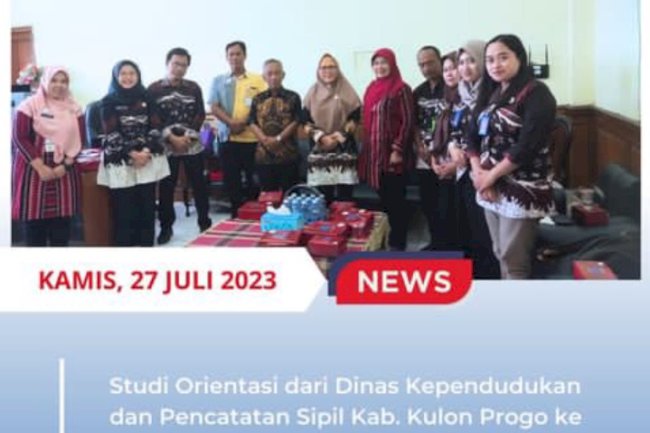 Studi Orientasi dari Dinas Kependudukan dan Pencatatan Sipil Kabupaten Kulon Progo ke Dinas Kependudukan dan Pencatatan Sipil Kabupaten Klaten.