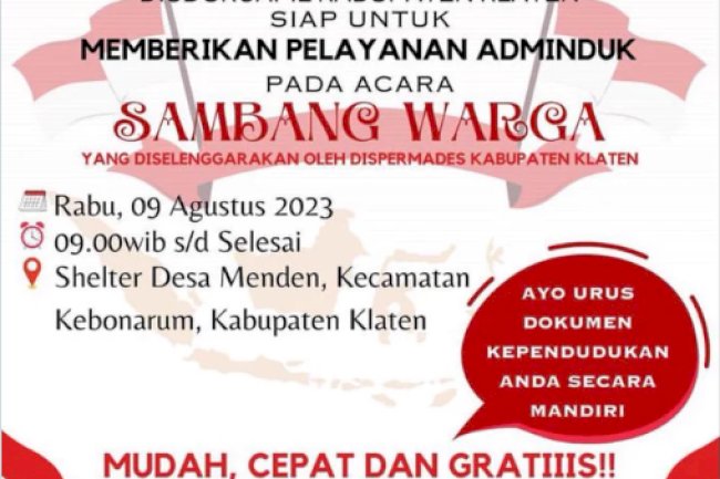 DISDUKCAPIL KLATEN Sambang Warga Siap Memberikan Pelayanan ADMINDUK.