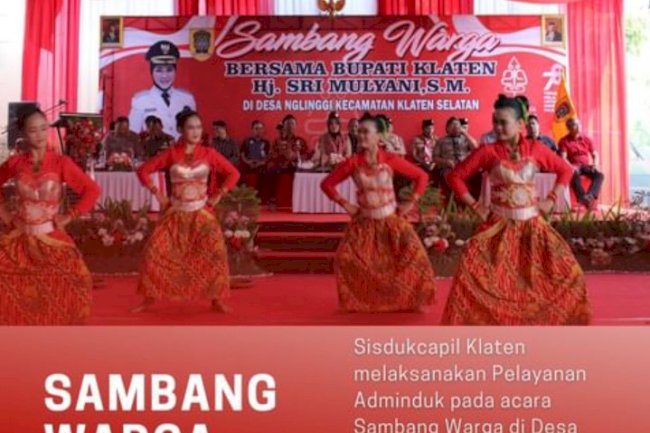 Dinas Kependudukan Dan Pencatatan Sipil Kabupaten Klaten laksanakan Pelayanan Adminduk pada acara Sambang Warga.