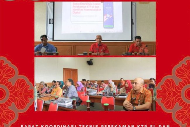 Rapat Koordinasi Teknis Perekaman KTP-EL dan IKD dengan seluruh Kecamatan di Kabupaten Klaten.