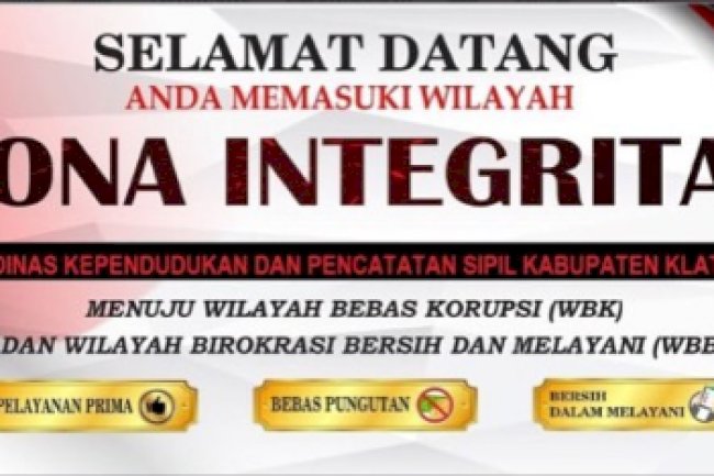Zona Integritas Dinas Dukcapil Klaten