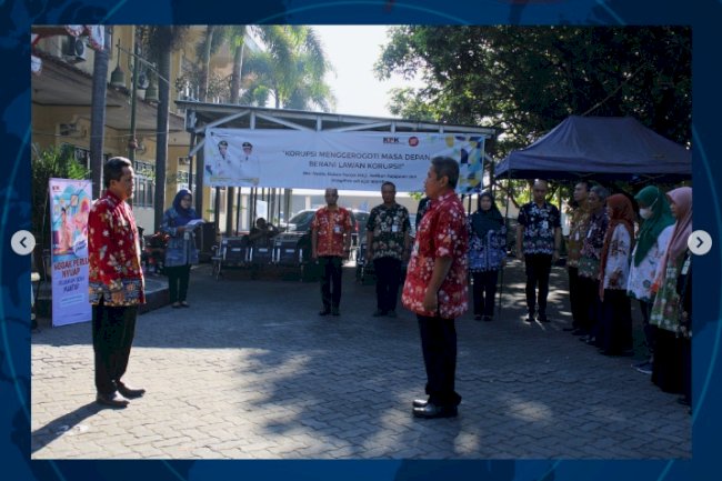 Apel pagi dilaksanakan Dinas Kependudukan dan Pencatatan Sipil Kabupaten Klaten.