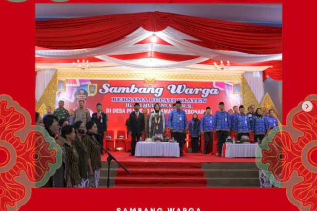 Kegiatan sambang warga digelar di Desa Pluneng, Kecamatan Kebonarum, Klaten.