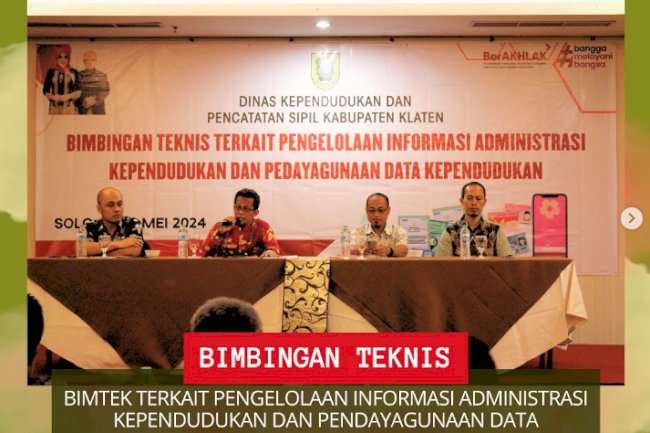 BIMTEK TERKAIT PENGELOLAAN INFORMASI ADMINISTRASI KEPENDUDUKAN DAN PENDAYAGUNAAN DATA KEPENDUDUKAN.
