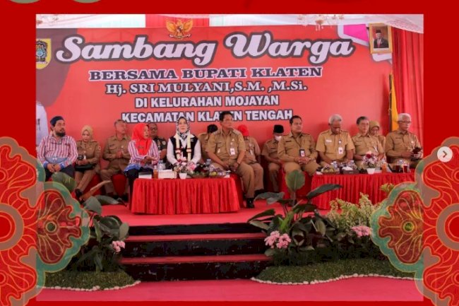 Kegiatan sambang warga yang digelar di Kelurahan Mojayan, Kecamatan Klaten Tengah, Klaten.