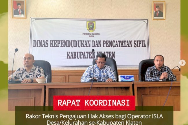 Dinas Kependudukan dan Pencatatan Sipil Kabupaten Klaten lakukan Zoom terkait ISLA