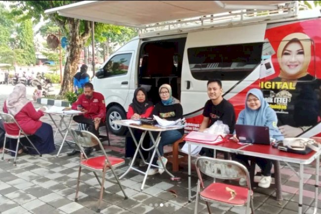 Giat pelayanan pengurusan dokumen Adminduk Dinas Dukcapil Klaten di CFD.