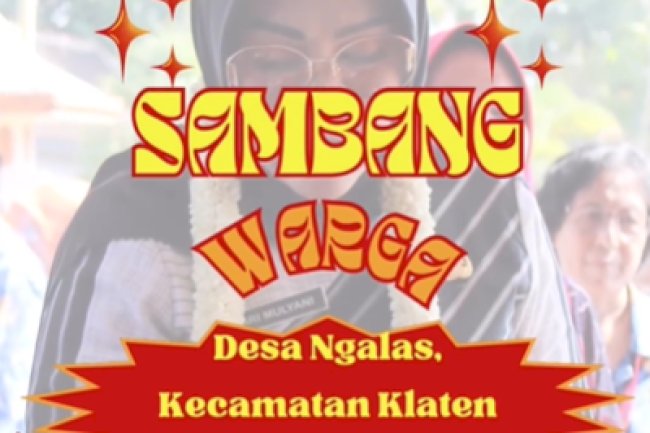 Kegiatan sambang warga yang digelar Desa Ngalas, Kecamatan Klaten Selatan, Klaten.