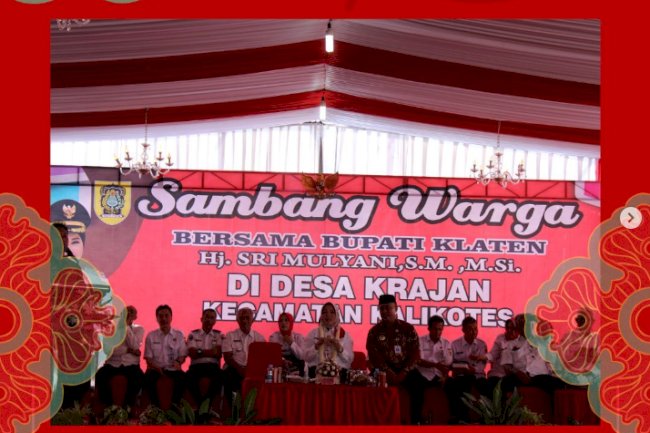 Kegiatan sambang warga yang digelar Desa Krajan, Kecamatan Kalikotes, Klaten.