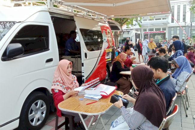 Giat pelayanan pengurusan dokumen Adminduk Dinas Dukcapil Klaten di CFD.