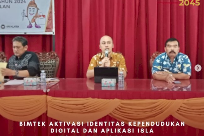 Bimtek aktivasi Identitas Kependudukan Digital dan aplikasi ISLA di Kecamatan Jogonalan