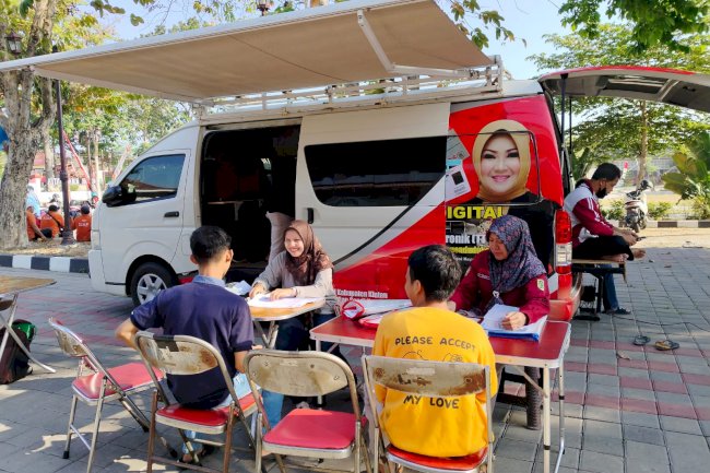 Giat pelayanan pengurusan dokumen Adminduk Dinas Dukcapil Klaten di CFD.