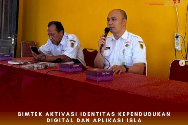Bimtek aktivasi Identitas Kependudukan Digital dan aplikasi ISLA di Kecamatan Gantiwarno.
