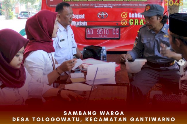 Kegiatan sambang warga di Desa Tlogowatu, Kecamatan Kemalang, Klaten.
