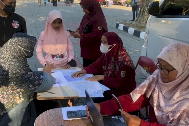 Giat pelayanan pengurusan dokumen Adminduk Dinas Dukcapil Klaten di CFD.