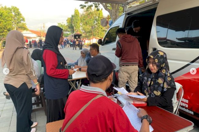 Giat pelayanan pengurusan dokumen Adminduk Dinas Dukcapil Klaten di CFD.