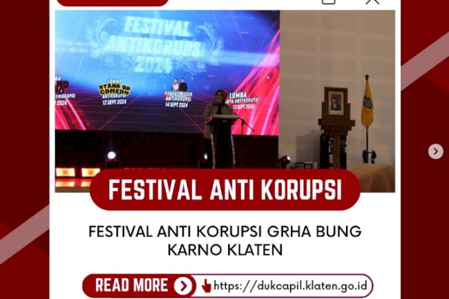 Festival Anti Korupsi Grha Bung Karno Klaten.