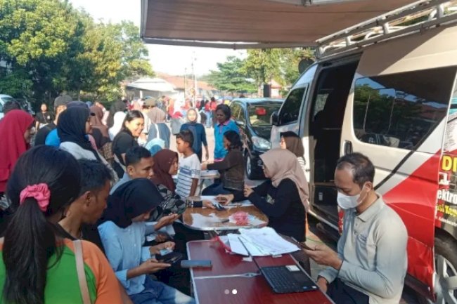 Giat pelayanan pengurusan dokumen Adminduk Dinas Dukcapil Klaten di CFD.