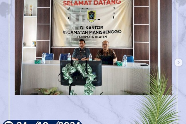 Dinas Dukcapil Klaten melaksanakan Bimbingan Teknis IKD di Kecamatan Manisrenggo.