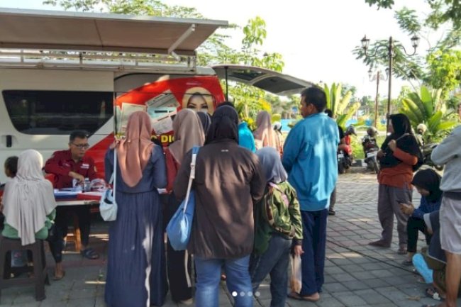 Giat pelayanan pengurusan dokumen Adminduk Dinas Dukcapil Klaten di CFD.