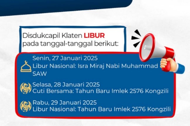 PENGUMUMAN LIBUR NASIONAL DAN CUTI BERSAMA.