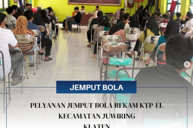 Disdukcapil Klaten laksanakan jemput bola perekaman KTP-El di 11 Desa Kecamatan Juwiring.