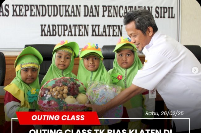 Outing Class TK BIAS Klaten di Dinas Dukcapil Klaten.