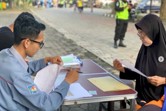 Giat pelayanan pengurusan dokumen Adminduk Dinas Dukcapil Klaten di CFD.