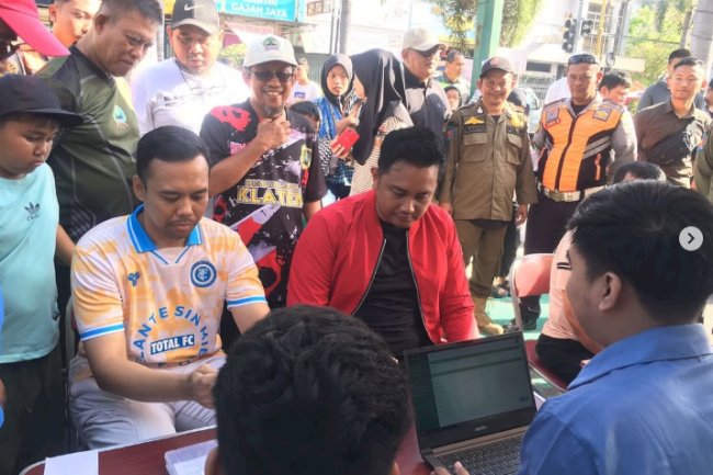 Giat pelayanan pengurusan dokumen Adminduk Dinas Dukcapil Klaten di CFD.