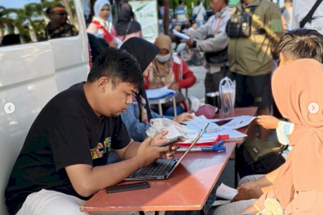 Giat pelayanan pengurusan dokumen Adminduk Dinas Dukcapil Klaten di CFD.