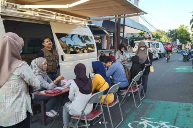 Giat pelayanan pengurusan dokumen Adminduk Dinas Dukcapil Klaten di CFD.
