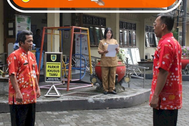 Apel pagi yang dilaksanakan oleh Dinas Kependudukan dan Pencatatan Sipil Kabupaten Klaten. Selasa, 05/08/2024