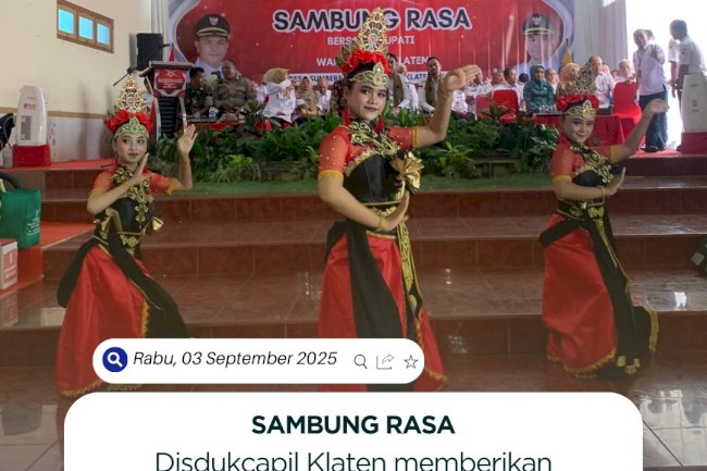 Disdukcapil Klaten hadir memberikan pelayanan adminduk pada kegiatan Sambung Rasa di Desa Sumberejo, Kec. Klaten Selatan, Klaten