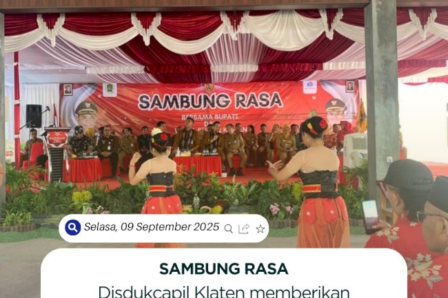 Disdukcapil Klaten Berikan Pelayanan Adminduk pada Kegiatan Sambung Rasa di Desa Kemalang