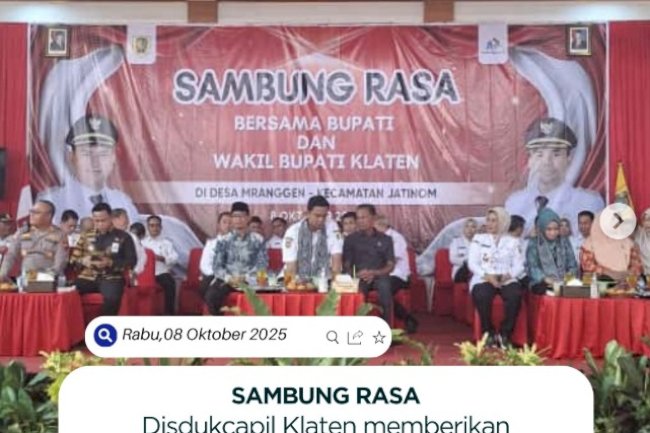 Sambung Rasa Desa Mranggen, Kec. Jatinom. Klaten.  Selasa, 08 Oktober 2025