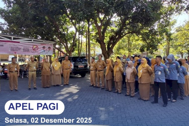 Disdukcapil Klaten Melaksanakan Apel Pagi 