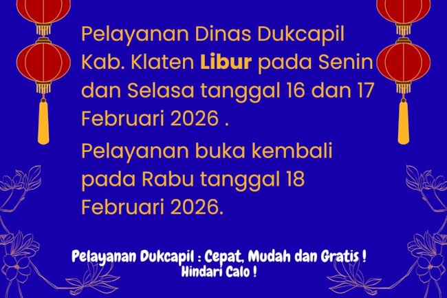 PENGUMUMAN PELAYANAN