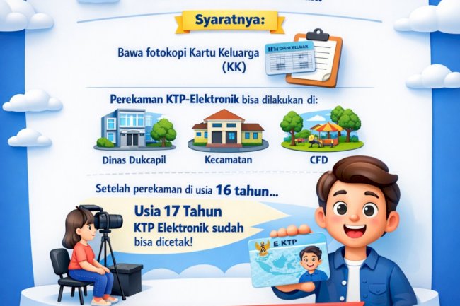 Perekaman KTP Elektronik Bisa Dilakukan Ketika Kamu Mulai Berusia 16 Tahun