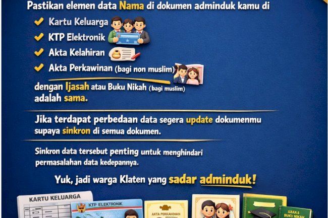 Yuk, Jadi Warga Klaten Yang Sadar Adminduk!