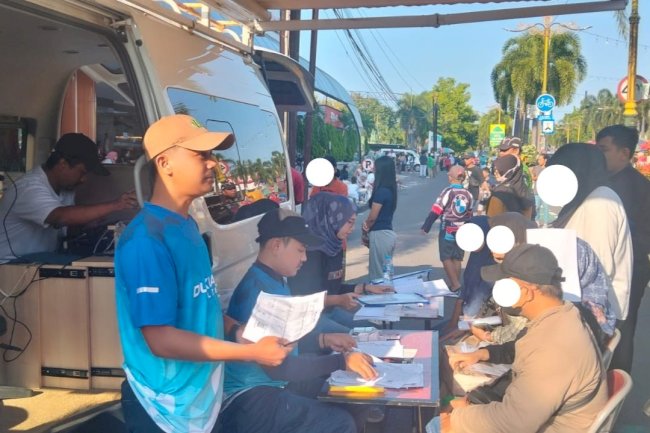 PELAYANAN ADMINDUK DUKCAPIL KLATEN DI CAR FREE DAY