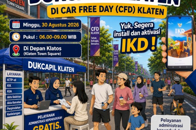 PELAYANAN DUKCAPIL DI CAR FREE DAY (CFD) KLATEN