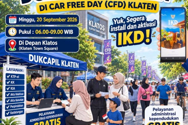 Dukcapil Klaten in Car Free Day (CFD)