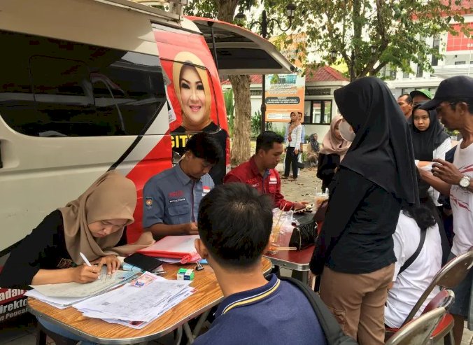 Giat pelayanan pengurusan dokumen Adminduk Dinas Dukcapil Klaten di CFD.