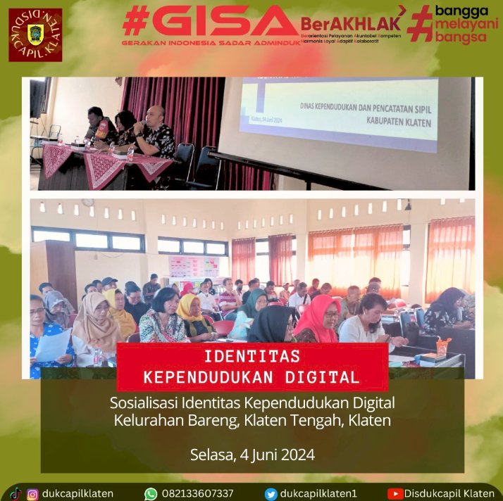 Sosialisasi Identitas Kependudukan Digital di Kelurahan Bareng Kecamatan Klaten Tengah