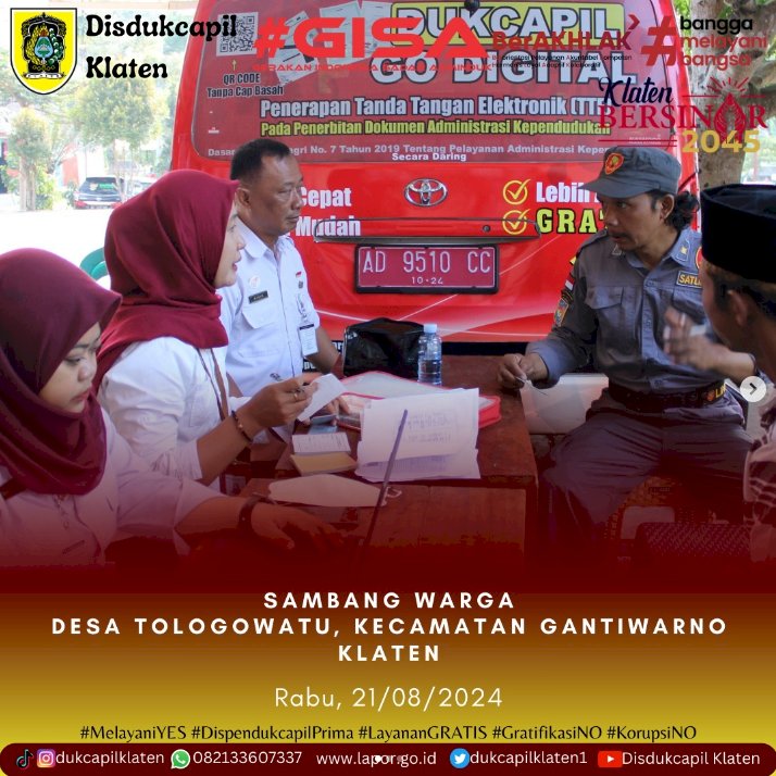 Kegiatan sambang warga di Desa Tlogowatu, Kecamatan Kemalang, Klaten.