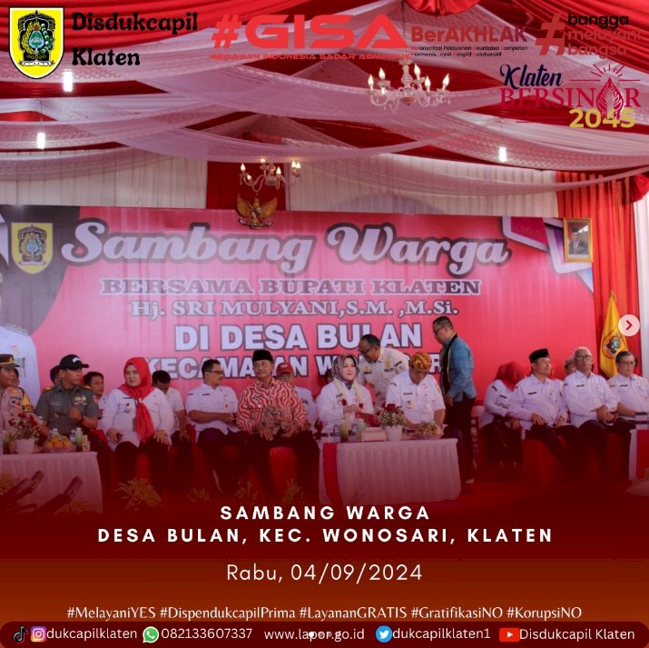 Kegiatan sambang warga di Desa Bulan, Kecamatan Wonosari, Klaten.