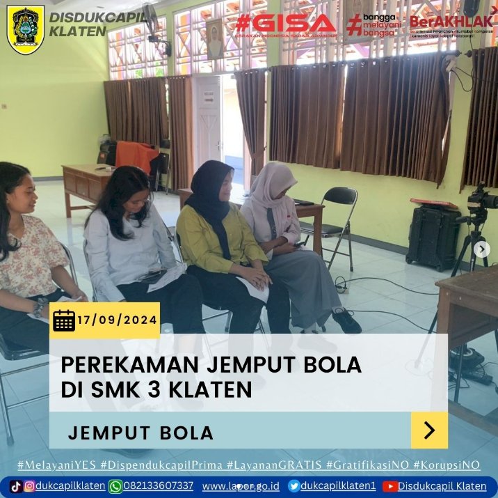 Perekaman Jemput Bola di SMK 3 Klaten.