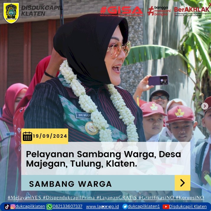 Kegiatan sambang warga di Desa Majegan, Kec. Tulung, Klaten.