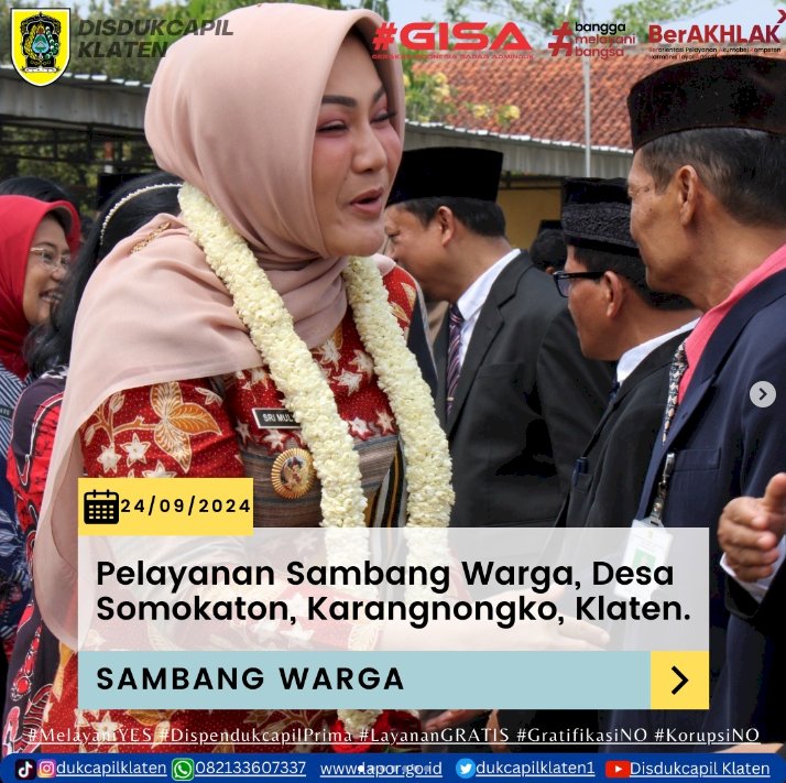 Kegiatan sambang warga di Desa Somokaton, Karangnongko, Klaten.